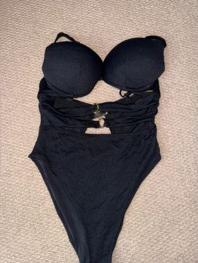 Strappy Black One-Piece Swimsuit